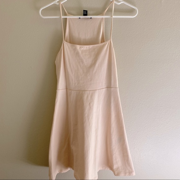 NWOT Forever 21 Cream Skater Dress - Picture 2 of 4